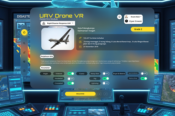 Immersive UAV simulator interface placeholder